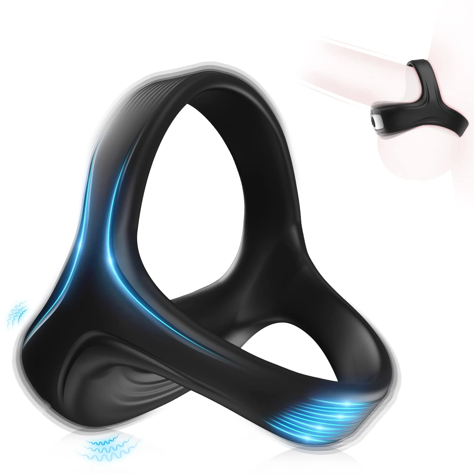 Rechargeable Triangular Vibrating Ring — V17
