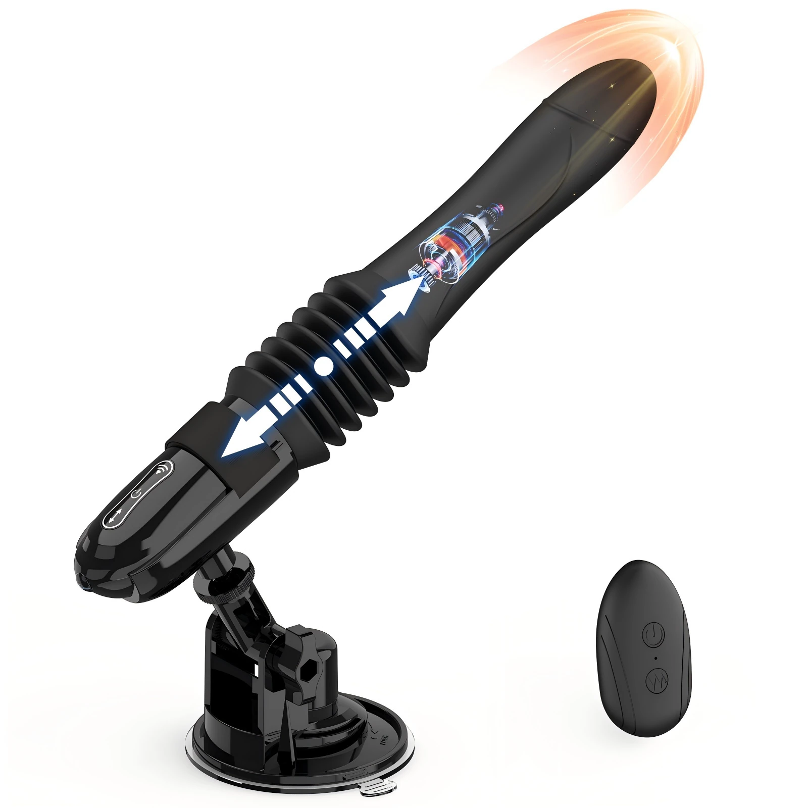 Remote-Controlled Thrusting Dildo with Suction Base — V50